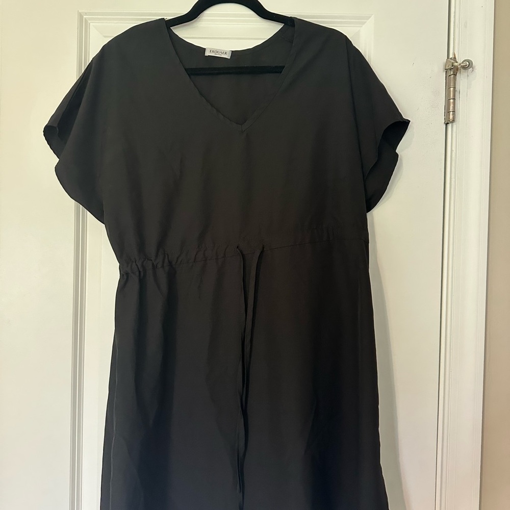 a new day Black V-Neck Tunic Top